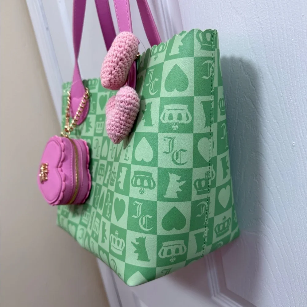 NWT Juicy Couture Sweet Break Time Tote In Retro Green - Picture 5 of 11